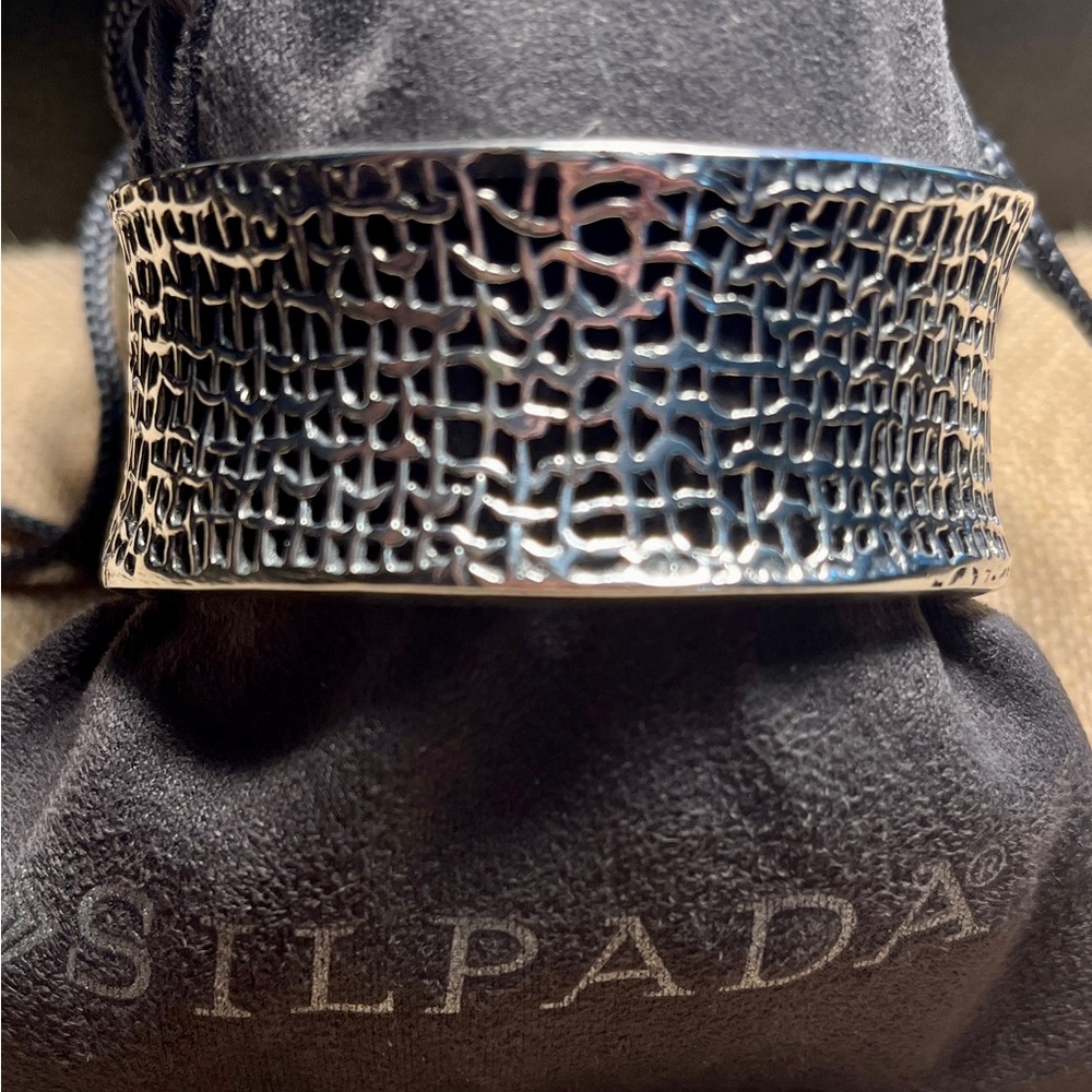 Silpada Sterling Silver Woven Cuff Bracelet - Picture 13 of 15
